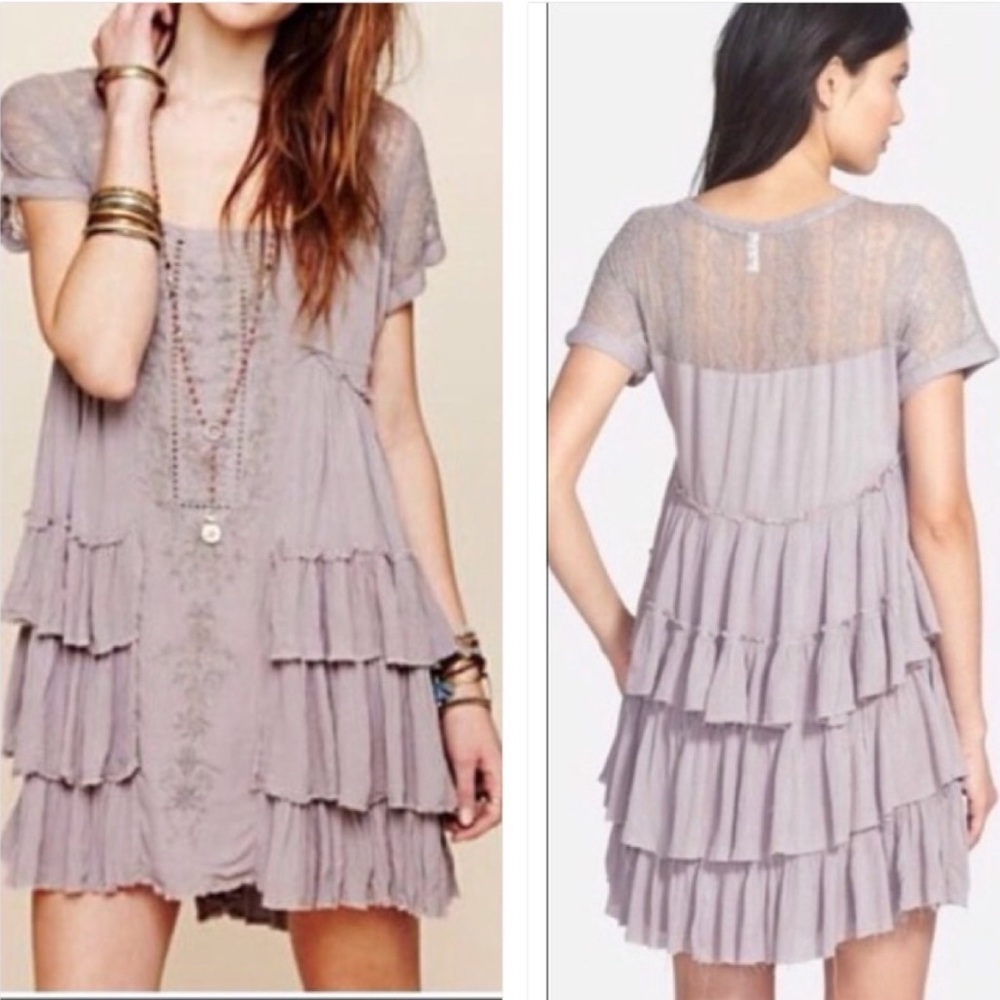 Free People Lavender Mini Dress